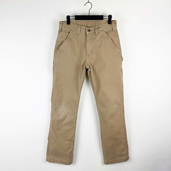 Carhartt B324 DKH Pants Men's 30x30 Work Relaxed Fit Tan Utility Carpenter - Picture 1 of 16
